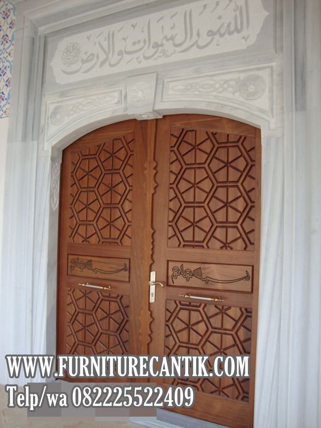 Jual Model Pintu Kusen Masjid Kayu Jati Sulawesi